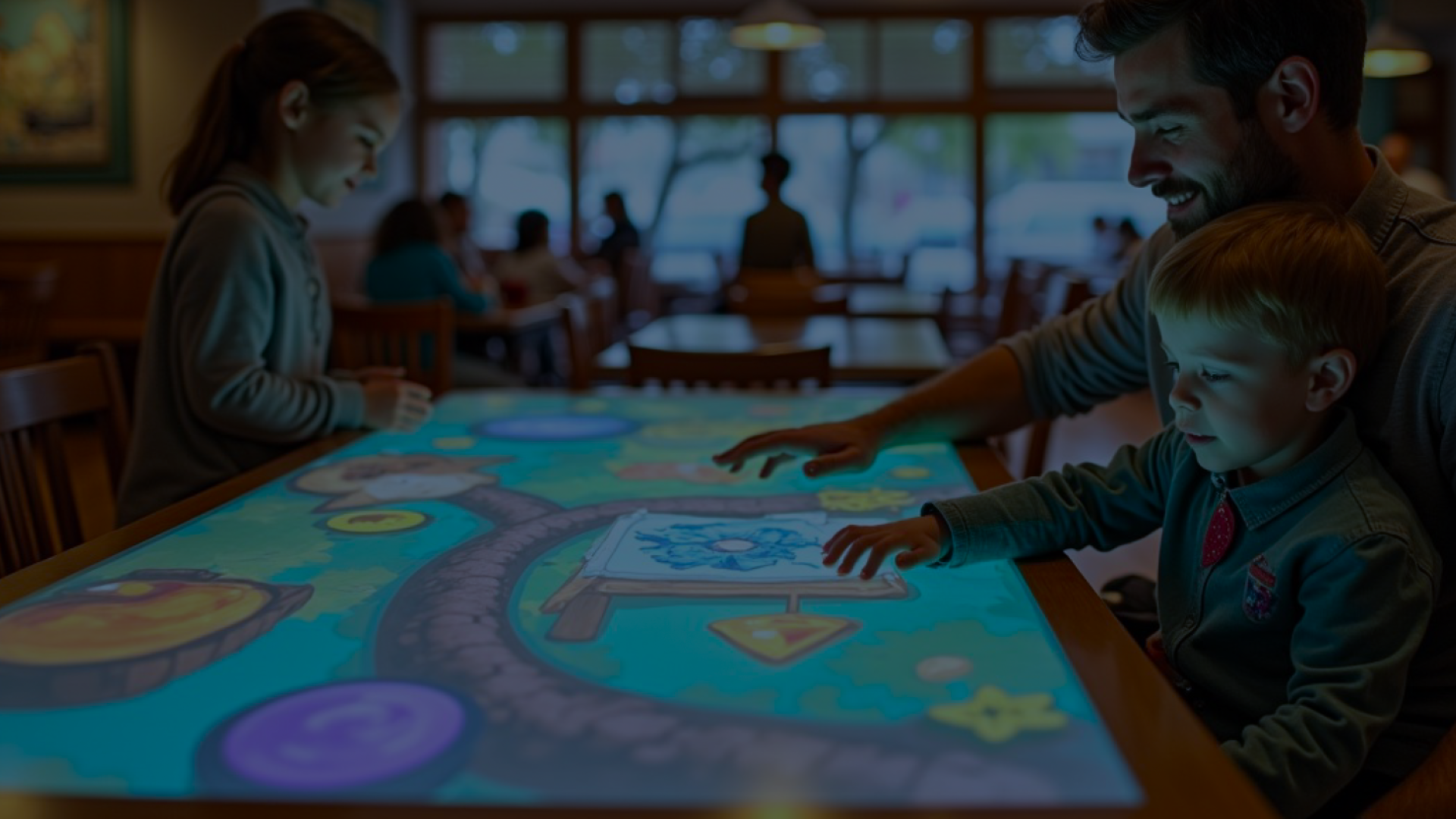 Familia jugando con Obie